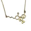 Gold THC / Marijuana Molecule Pendant Necklace - Image 4