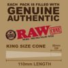 Raw Pre Rolled Cones Organic King: 100 Pack - Image 4