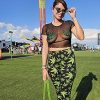 Women's High Waisted Pot Leaf Bell Bottoms Pants - Image 3