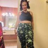 Women's High Waisted Pot Leaf Bell Bottoms Pants - Image 5